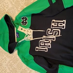 Notre Dame Irish unisex green and navy hoodie Adult S